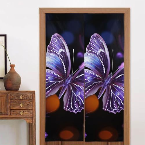 LPSRTWE Türvorhänge für Türen, Verdunkelungsvorhang, wärmeisoliert, Privatsphäre, Türabdeckung, schöne violette Schmetterlinge, Fenstervorhang für Schlafzimmer, Wohnzimmer, 1 Panel, 86,4 x 142,2 cm LPSRTWE Türvorhänge für Türen, Verdunkelungsvorhang, wärmeisoliert, Privatsphäre, Türabdeckung, schöne violette Schmetterlinge, Fenstervorhang für Schlafzimmer, Wohnzimmer, 1 Panel, 86,4 x 142,2 cm von LPSRTWE