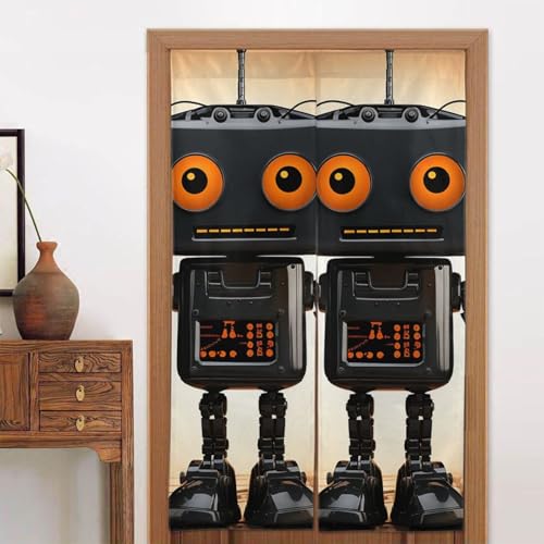 LPSRTWE Türvorhänge für Türen, Verdunkelungsvorhang, wärmeisoliert, Privatsphäre, Türabdeckung, schwarzer Roboter-Fenstervorhang für Schlafzimmer, Wohnzimmer, 1 Panel, 86,4 x 142,2 cm LPSRTWE Türvorhänge für Türen, Verdunkelungsvorhang, wärmeisoliert, Privatsphäre, Türabdeckung, schwarzer Roboter-Fenstervorhang für Schlafzimmer, Wohnzimmer, 1 Panel, 86,4 x 142,2 cm von LPSRTWE