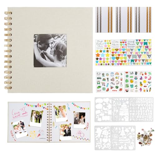 LPZMPZ Fotoalbum 20,5x20,5cm 20 Seiten Fotobuch zum Selbstgestalten Scrapbook Einkleben Photo Album Fotoalben Klein Foto Buch Selber Selbst Gestalten Ringbuch für Baby Hochzeit Geburtstag Beige LPZMPZ Fotoalbum 20,5x20,5cm 20 Seiten Fotobuch zum Selbstgestalten Scrapbook Einkleben Photo Album Fotoalben Klein Foto Buch Selber Selbst Gestalten Ringbuch für Baby Hochzeit Geburtstag Beige von LPZMPZ