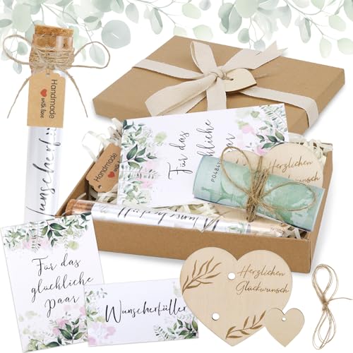 LPZMPZ Hochzeitsgeschenke für Brautpaar Geld Geldgeschenk Hochzeit Hochzeitskarte Geldgeschenk mit Grußkarte, Holzherz, Band, Bast, Reagenzglas, Geschenkverpackung LPZMPZ Hochzeitsgeschenke für Brautpaar Geld Geldgeschenk Hochzeit Hochzeitskarte Geldgeschenk mit Grußkarte, Holzherz, Band, Bast, Reagenzglas, Geschenkverpackung von LPZMPZ