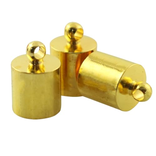 LQ Industrial 50 Stück handgefertigte Perlen-Quasten, Kupferkappengewichte, 8 x 12 mm, verkupferte Kronleuchtergewichte, Halskette, Armband, Verschlüsse, DIY-Schmuck, Kleidung, Glockenverschlüsse von LQ Industrial