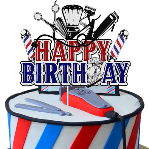 Tortenaufsatz mit Aufschrift "Happy Birthday", Friseur Tortenaufsatz mit Aufschrift "Happy Birthday", Friseur von LQINBIBJ