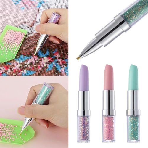 5D Point Drill Pens, Diamond Art Painting Pen, Lipstick Pens DIY Crafts Embroidery Cross Stitch Tool, Diamond Art Accessories Pens, Diamond Dotting Tool for Nail Art Crafts Making 5D Point Drill Pens, Diamond Art Painting Pen, Lipstick Pens DIY Crafts Embroidery Cross Stitch Tool, Diamond Art Accessories Pens, Diamond Dotting Tool for Nail Art Crafts Making von LQQDREX