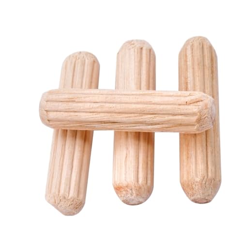 Holzdübelstangen für Basteln， Holzdübel 50er Pack Holzfarbe M12 30-100mm(M12x50mm) von LQRCTRY