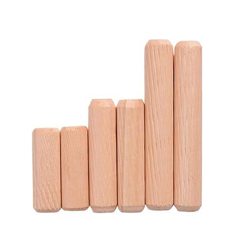 Holzdübelstangen für Basteln， Holzdübelstifte 50 Stück M12 x 30-100mm Natur(M12x80mm) von LQRCTRY