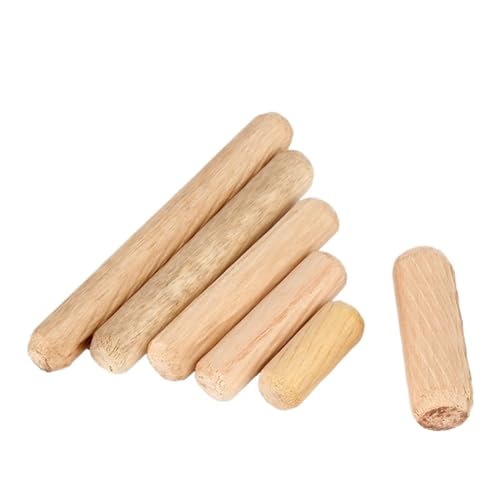 Holzdübelstangen für Basteln， Holzdübelstifte M6 M8 M10 M12 x 20–80 mm, Packung mit 20–100 Stück(M12x60mm 20pcs) von LQRCTRY