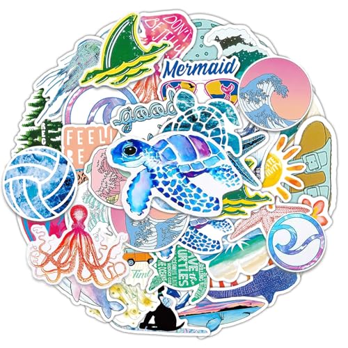 50 Stücke Aufkleber, Meerestiere Sticker Set,Tiere Cartoon Aufkleber, Wasserdicht Vinyl Stickers Decals für Fahrrad Motorrad Graffiti Skateboard Laptop Computer Gepäck, Jungen und Mädchen 50 Stücke Aufkleber, Meerestiere Sticker Set,Tiere Cartoon Aufkleber, Wasserdicht Vinyl Stickers Decals für Fahrrad Motorrad Graffiti Skateboard Laptop Computer Gepäck, Jungen und Mädchen von LQTSLFM
