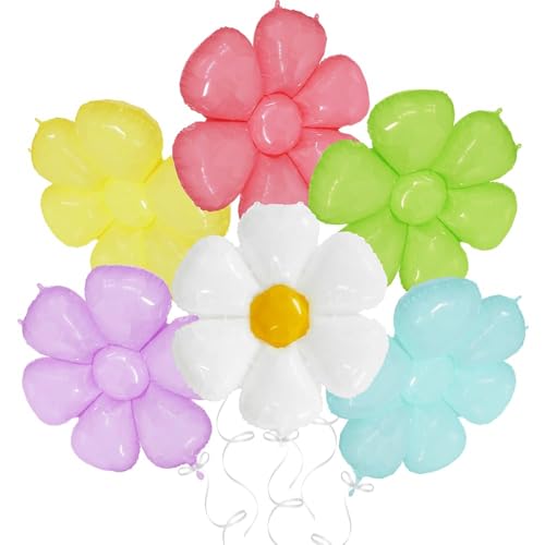 Bunt Folienballon Gänseblümchen, 6 Stück Blume Luftballon, Gänseblümchen Ballons Geburtstag Mädchen, Boho Luftballons Blumen Pastellfarben für Geburtstags Hochzeit Party Dekorieren Bunt Folienballon Gänseblümchen, 6 Stück Blume Luftballon, Gänseblümchen Ballons Geburtstag Mädchen, Boho Luftballons Blumen Pastellfarben für Geburtstags Hochzeit Party Dekorieren von LQTSLFM