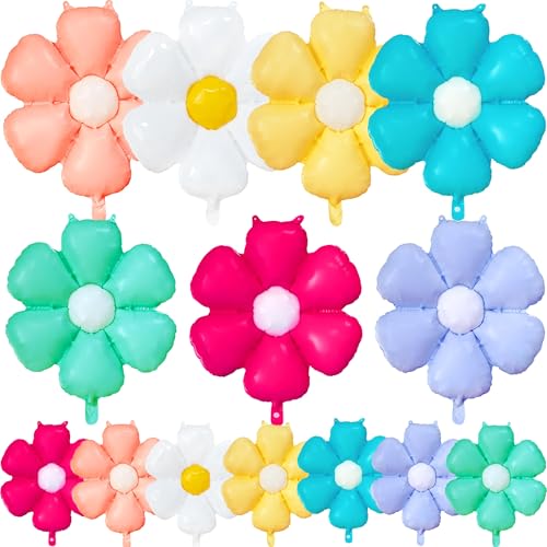Folienballon Gänseblümchen, 14 Stück Bunt Blume Luftballon, Gänseblümchen Ballons Geburtstag Mädchen, Boho Luftballons Blumen Pastellfarben für Geburtstags Party Hochzeit Dekorieren Folienballon Gänseblümchen, 14 Stück Bunt Blume Luftballon, Gänseblümchen Ballons Geburtstag Mädchen, Boho Luftballons Blumen Pastellfarben für Geburtstags Party Hochzeit Dekorieren von LQTSLFM