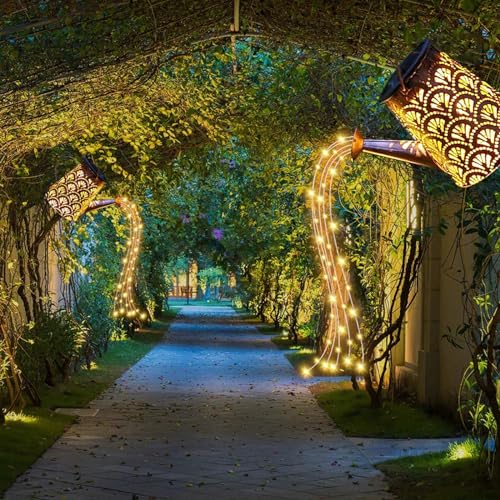 LQWELL 2 Stück Solar Gießkanne mit Wasserfall Lichterkette Lampe für Garten Außen, Jahrgang Solar Lanterne Garten Lampe für Hof, Path Rasen, Wege, Terrasse, Yard Deko LQWELL 2 Stück Solar Gießkanne mit Wasserfall Lichterkette Lampe für Garten Außen, Jahrgang Solar Lanterne Garten Lampe für Hof, Path Rasen, Wege, Terrasse, Yard Deko von LQWELL