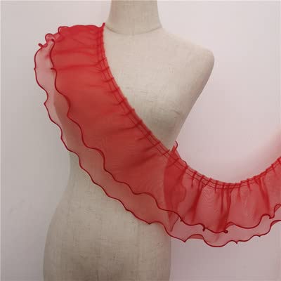 Band,Spitzenbesatz, Spitzenbesatz, plissierter Chiffon-Spitzenkantenbesatz, 1 Yard, 14 cm Breite, DIY-Kleidungszubehör, faltendes Chiffon-Garn, Spitze, Netz, Spitzenbesatz, Gaze, Rüschen, Zubehör Band,Spitzenbesatz, Spitzenbesatz, plissierter Chiffon-Spitzenkantenbesatz, 1 Yard, 14 cm Breite, DIY-Kleidungszubehör, faltendes Chiffon-Garn, Spitze, Netz, Spitzenbesatz, Gaze, Rüschen, Zubehör von LRFNKCT