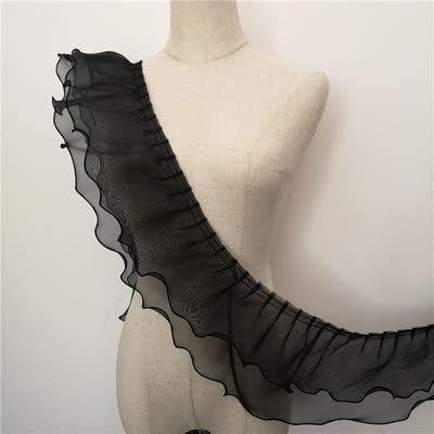 Band,Spitzenbesatz, Spitzenbesatz, plissierter Chiffon-Spitzenkantenbesatz, 1 Yard, 14 cm Breite, DIY-Kleidungszubehör, faltendes Chiffon-Garn, Spitze, Netz, Spitzenbesatz, Gaze, Rüschen, Zubehör Band,Spitzenbesatz, Spitzenbesatz, plissierter Chiffon-Spitzenkantenbesatz, 1 Yard, 14 cm Breite, DIY-Kleidungszubehör, faltendes Chiffon-Garn, Spitze, Netz, Spitzenbesatz, Gaze, Rüschen, Zubehör von LRFNKCT