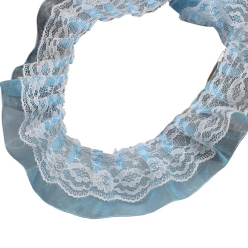 Band,Spitzenbesatz, Spitzenbesatz, plissierter Chiffon-Spitzenkantenbesatz, 1 Yard, plissierter weißer Spitzenmaterialbesatz, 5 cm, Guipure, hohl, blau, lila, rosa, Spitzenstoff, Nähzubehör, Kleiderde Band,Spitzenbesatz, Spitzenbesatz, plissierter Chiffon-Spitzenkantenbesatz, 1 Yard, plissierter weißer Spitzenmaterialbesatz, 5 cm, Guipure, hohl, blau, lila, rosa, Spitzenstoff, Nähzubehör, Kleiderde von LRFNKCT