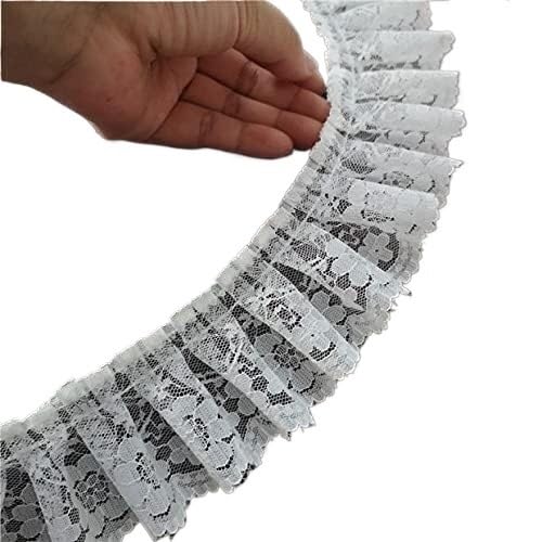 Band,Spitzenbesatz, Spitzenbesatz, plissierter Chiffon-Spitzenkantenbesatz, 1 Yard 91 cm, plissierter Guipure-Tüll-Spitzenbandbesatz, 5,5 cm, for Selbermachen, Nähen, weiß, schwarz, Spitze, Stoff, Kle Band,Spitzenbesatz, Spitzenbesatz, plissierter Chiffon-Spitzenkantenbesatz, 1 Yard 91 cm, plissierter Guipure-Tüll-Spitzenbandbesatz, 5,5 cm, for Selbermachen, Nähen, weiß, schwarz, Spitze, Stoff, Kle von LRFNKCT