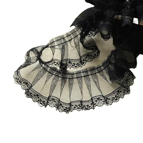 Band,Spitzenbesatz, Spitzenbesatz, plissierter Chiffon-Spitzenkantenbesatz, 1 Yards plissierter Tüll, schwarzes Spitzenstoffband, 6 cm Spitzenbesatz, Nähen, Guipure-Netzstoff, Spitzenapplikationen for Band,Spitzenbesatz, Spitzenbesatz, plissierter Chiffon-Spitzenkantenbesatz, 1 Yards plissierter Tüll, schwarzes Spitzenstoffband, 6 cm Spitzenbesatz, Nähen, Guipure-Netzstoff, Spitzenapplikationen for von LRFNKCT
