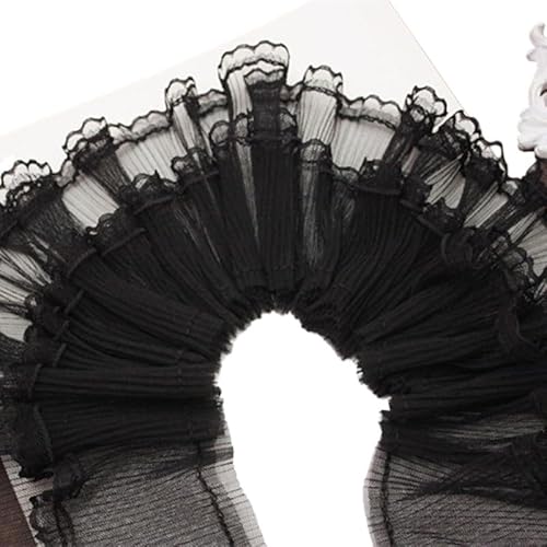 Band,Spitzenbesatz, Spitzenbesatz, plissierter Chiffon-Spitzenkantenbesatz, 1 m, Guipure-Spitzenstoff, Organzaband, Kleid, Netzstoff, 13 cm, Baumwoll-Spitzenbesatz for Nähen von Schnürsenkeln, Kleidun Band,Spitzenbesatz, Spitzenbesatz, plissierter Chiffon-Spitzenkantenbesatz, 1 m, Guipure-Spitzenstoff, Organzaband, Kleid, Netzstoff, 13 cm, Baumwoll-Spitzenbesatz for Nähen von Schnürsenkeln, Kleidun von LRFNKCT