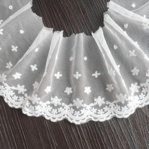 Band,Spitzenbesatz, Spitzenbesatz, plissierter Chiffon-Spitzenkantenbesatz, 2 Yards Breite, 9,5 cm, zarte Farben, Spitzenbesatzband for Nähen, Basteln, Kleidungsstück, Cheongsam, Dekor, Spitzenstoff, Band,Spitzenbesatz, Spitzenbesatz, plissierter Chiffon-Spitzenkantenbesatz, 2 Yards Breite, 9,5 cm, zarte Farben, Spitzenbesatzband for Nähen, Basteln, Kleidungsstück, Cheongsam, Dekor, Spitzenstoff, von LRFNKCT