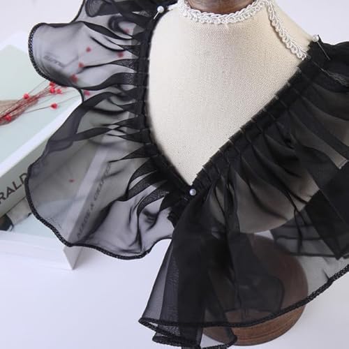 Band,Spitzenbesatz, Spitzenbesatz, plissierter Chiffon-Spitzenkantenbesatz, 3 Yard/Lot, schwarz-weißer plissierter Spitzenbesatz, handgefertigt, DIY Organza, Hochzeitskleid, Kleidungszubehör, Stoff, 8 Band,Spitzenbesatz, Spitzenbesatz, plissierter Chiffon-Spitzenkantenbesatz, 3 Yard/Lot, schwarz-weißer plissierter Spitzenbesatz, handgefertigt, DIY Organza, Hochzeitskleid, Kleidungszubehör, Stoff, 8 von LRFNKCT
