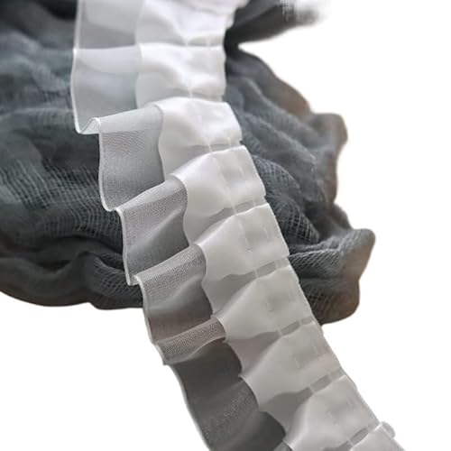 Band,Spitzenbesatz, Spitzenbesatz, plissierter Chiffon-Spitzenkantenbesatz, 3 cm breit, doppellagig, Organza-Satin, 3D-Plissee-Stoff, Spitzenapplikation, Vorhänge, Kleider, Kragen, Rüschenbesatz, DIY, Band,Spitzenbesatz, Spitzenbesatz, plissierter Chiffon-Spitzenkantenbesatz, 3 cm breit, doppellagig, Organza-Satin, 3D-Plissee-Stoff, Spitzenapplikation, Vorhänge, Kleider, Kragen, Rüschenbesatz, DIY, von LRFNKCT
