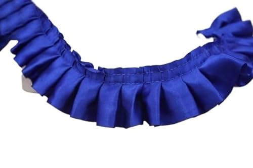 Band,Spitzenbesatz, Spitzenbesatz, plissierter Chiffon-Spitzenkantenbesatz, 30 Yards/Lot, geraffte plissierte Satinspitze, 4 cm breit, Singer-Layer-Rüschen-Rüschenbesatz, glänzendes Nähen, Dentelle von LRFNKCT
