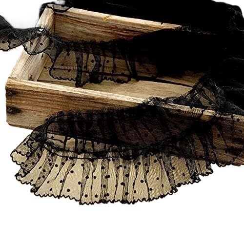 Band,Spitzenbesatz, Spitzenbesatz, plissierter Chiffon-Spitzenkantenbesatz, 6 cm breit, modernes Wavelet-Plissee-Netzgarn, dreidimensionale Spitze, Kleid, Haarschmuck, Stiefel, Tasche, Haustier-Dekora Band,Spitzenbesatz, Spitzenbesatz, plissierter Chiffon-Spitzenkantenbesatz, 6 cm breit, modernes Wavelet-Plissee-Netzgarn, dreidimensionale Spitze, Kleid, Haarschmuck, Stiefel, Tasche, Haustier-Dekora von LRFNKCT
