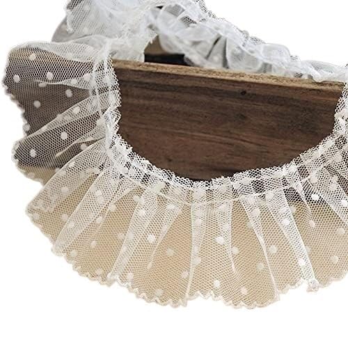 Band,Spitzenbesatz, Spitzenbesatz, plissierter Chiffon-Spitzenkantenbesatz, 6 cm breit, modernes Wavelet-Plissee-Netzgarn, dreidimensionale Spitze, Kleid, Haarschmuck, Stiefel, Tasche, Haustier-Dekora Band,Spitzenbesatz, Spitzenbesatz, plissierter Chiffon-Spitzenkantenbesatz, 6 cm breit, modernes Wavelet-Plissee-Netzgarn, dreidimensionale Spitze, Kleid, Haarschmuck, Stiefel, Tasche, Haustier-Dekora von LRFNKCT