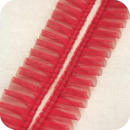Band,Spitzenbesatz, Spitzenbesatz, plissierter Chiffon-Spitzenkantenbesatz, Weiß, Schwarz, Rot, Rosa, Blau, Lila, Spitzenband, DIY-Bekleidung, Nähen, Stoff, 5 cm Netz, plissiertes Spitzenband, Kleid, Band,Spitzenbesatz, Spitzenbesatz, plissierter Chiffon-Spitzenkantenbesatz, Weiß, Schwarz, Rot, Rosa, Blau, Lila, Spitzenband, DIY-Bekleidung, Nähen, Stoff, 5 cm Netz, plissiertes Spitzenband, Kleid, von LRFNKCT