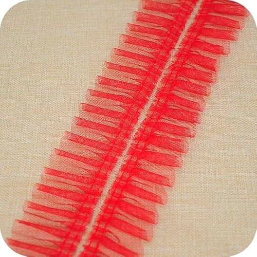 Band,Spitzenbesatz, Spitzenbesatz, plissierter Chiffon-Spitzenkantenbesatz, Weiß, Schwarz, Rot, Rosa, Blau, Lila, Spitzenband, DIY-Bekleidung, Nähen, Stoff, 5 cm Netz, plissiertes Spitzenband, Kleid, Band,Spitzenbesatz, Spitzenbesatz, plissierter Chiffon-Spitzenkantenbesatz, Weiß, Schwarz, Rot, Rosa, Blau, Lila, Spitzenband, DIY-Bekleidung, Nähen, Stoff, 5 cm Netz, plissiertes Spitzenband, Kleid, von LRFNKCT