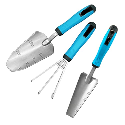 Gartengeräte, Gartengeräte-Set, dreiteiliger Anzug aus Aluminiumlegierung for Kultivieren von Pflanzgrubbern, Schaufeln, Spaten und Pflanzmaschinen Gartengeräte, Gartengeräte-Set, dreiteiliger Anzug aus Aluminiumlegierung for Kultivieren von Pflanzgrubbern, Schaufeln, Spaten und Pflanzmaschinen von LRFNKCT