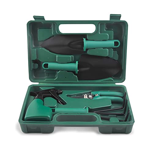 Gartengeräte , 5-teiliges Gartenwerkzeug-Set, robuste Gartengeräte, Gartengeräte mit Tragetasche und ergonomischem Griff, Gartengeräte aus Edelstahl – Geschenk for Frauen und Männer (Farbe: Blau)(Gree Gartengeräte , 5-teiliges Gartenwerkzeug-Set, robuste Gartengeräte, Gartengeräte mit Tragetasche und ergonomischem Griff, Gartengeräte aus Edelstahl – Geschenk for Frauen und Männer (Farbe: Blau)(Gree von LRFNKCT