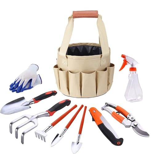 Gartengeräte , Gartengeräte-Set, 10-teilig, robuste Gartengeräte mit ergonomischem Griff und Tragetasche, Gartengeräte-Set aus Aluminiumlegierung Gartengeräte , Gartengeräte-Set, 10-teilig, robuste Gartengeräte mit ergonomischem Griff und Tragetasche, Gartengeräte-Set aus Aluminiumlegierung von LRFNKCT