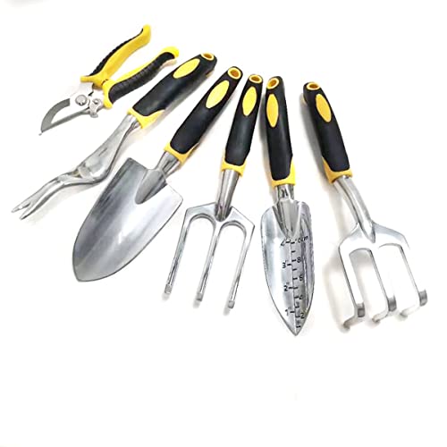 Gartengeräte , Gartenwerkzeug-Set, ergonomischer Hand-Unkrautstecher, Rechen, Schaufel, Kelle – Geschenk for Frauen und Männer(Beige) von LRFNKCT