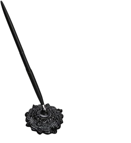 LRFNKCT Stifte, Gelstifte, Gelschreiber, Metall-Kugelschreiber mit Sockel, Tintenroller, flüssiges Schreiben, Gel-Tintenstifte for Büro und Geschäft, schnelltrocknende Tinte(Black) von LRFNKCT