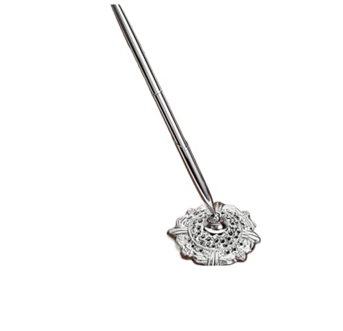 LRFNKCT Stifte, Gelstifte, Gelschreiber, Metall-Kugelschreiber mit Sockel, Tintenroller, flüssiges Schreiben, Gel-Tintenstifte for Büro und Geschäft, schnelltrocknende Tinte(Silver) von LRFNKCT