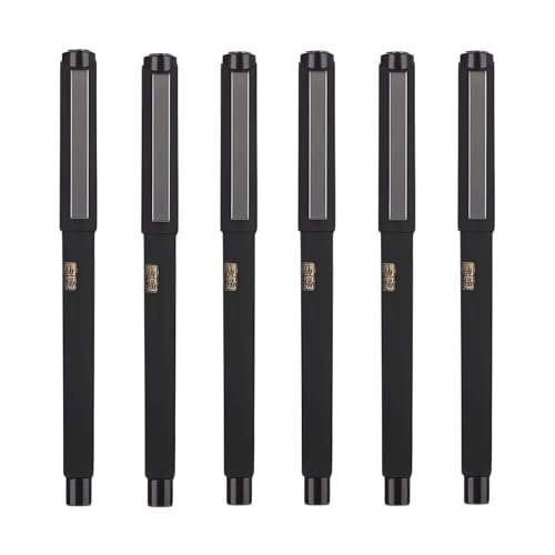 LRFNKCT Stifte, Gelstifte, Gelschreiber Kugelschreiber 0,5 mm Tintenroller Schwarze Tinte(6pcs) von LRFNKCT