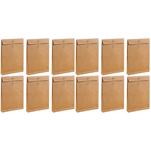 Ordner, Aktenordner,12 Stück,Briefpapier,braun,blanko,Xxcm,Papier,leicht,Papierkram,Organizer,Ordner,Halter,Dokumentenordner von LRFNKCT