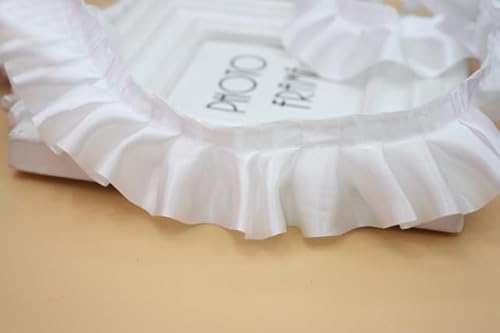 Spitzenbesatz, Gesammelt Plissee Satin Spitze 4 CM Breite Sänger Schicht Rüschen Rüschenbesatz Band Glänzende Nähen Dentelle von LRFNKCT