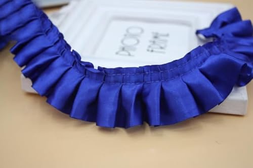Spitzenbesatz, Gesammelt Plissee Satin Spitze 4 CM Breite Sänger Schicht Rüschen Rüschenbesatz Band Glänzende Nähen Dentelle von LRFNKCT