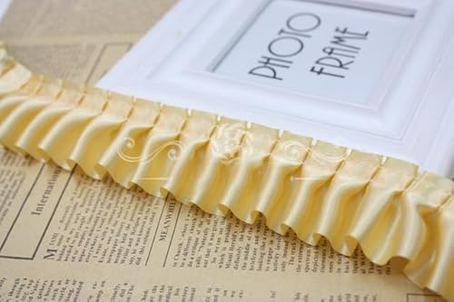 Spitzenbesatz, Gesammelt Plissee Satin Spitze 4 CM Breite Sänger Schicht Rüschen Rüschenbesatz Band Glänzende Nähen Dentelle von LRFNKCT
