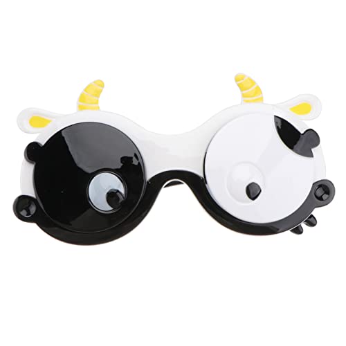 LRXIYODE 1 Paar Süße Sonnenbrille mit Kuhmuster Dekorative Partybrille für Mädchen und Jungen für Festivals Fotorequisiten und Bunte Feiern von LRXIYODE