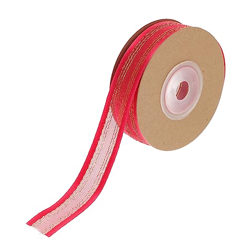 LRXIYODE 1 Rolle Band Glänzende Linie Party Rosa Blumen Verpackung Chiffon Feier Ausgefallener Stoff Doppel Organza Hochzeit Seide Bunt Dekorativ Einladung Braut Für Garn Rot LRXIYODE 1 Rolle Band Glänzende Linie Party Rosa Blumen Verpackung Chiffon Feier Ausgefallener Stoff Doppel Organza Hochzeit Seide Bunt Dekorativ Einladung Braut Für Garn Rot von LRXIYODE