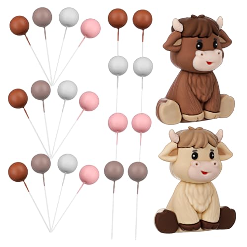 LRXIYODE 1 Satz Party Kuchen Dekoration Herzlichen Glückwunsch Tortenaufsatz Mini-ballon-kuchen-topper Kuh-kuchen-topper Kuchendekorationskugeln Kuchen -topper -dekorationen von LRXIYODE