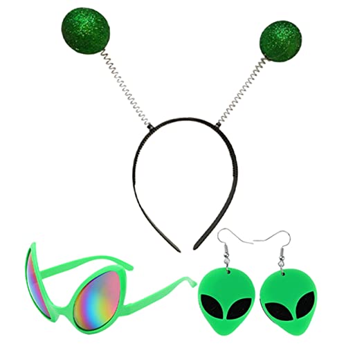 LRXIYODE 1 Satz Set Halloween-Alien-Brille Festivals Alien-Party-Brille Zubehör LED Halloween Stirnbänder Halloween-Haarband-Dekoration Party-Anzieh-Requisiten Cosplay-Brille Plastik Grün LRXIYODE 1 Satz Set Halloween-Alien-Brille Festivals Alien-Party-Brille Zubehör LED Halloween Stirnbänder Halloween-Haarband-Dekoration Party-Anzieh-Requisiten Cosplay-Brille Plastik Grün von LRXIYODE