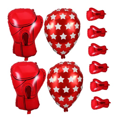 LRXIYODE 10 Stück Boxkampf Luftballons Dekoration Punching Luftballons Aufblasbare Boxhandschuhe Boxparty Thema Boxhandschuh Wrestling Party Gastgeschenke von LRXIYODE