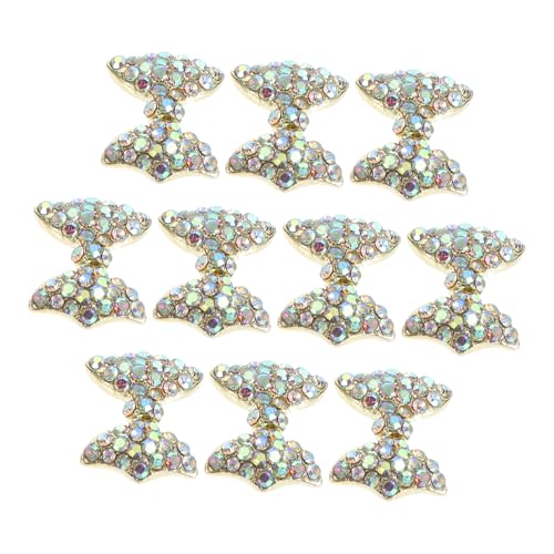 LRXIYODE 10 Stück Große Nageldekoration Schmetterlingsknoten Ab strasssteine Nail Art Charms für Maniküre DIY Nagelkunst Zubehör für Damen und Profis von LRXIYODE