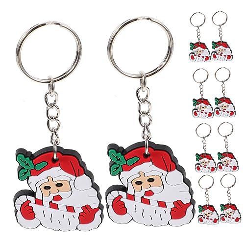 LRXIYODE 10 Stück Teiliges Cartoon Santa Claus Schlüsselanhänger Weihnachtsdeko Leicht Tragbar Kreatives Design für Weihnachten und Neujahr LRXIYODE 10 Stück Teiliges Cartoon Santa Claus Schlüsselanhänger Weihnachtsdeko Leicht Tragbar Kreatives Design für Weihnachten und Neujahr von LRXIYODE