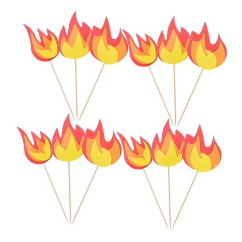 LRXIYODE 10 Stück Teiliges Feuerwehr-motiv Cake Topper Kinderfreundliche Feuerwehrauto Geburtstagsparty Dekoration Einfach Anzubringende Auffällige Tortendeko für Feuerwehr-themenfeiern von LRXIYODE