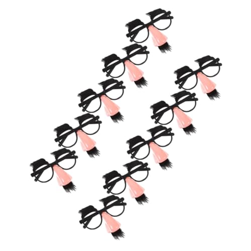 LRXIYODE 10 Stück Teiliges Große Lustige Nasenbrille mit Augenbrauen und Schnurrbart Leichte Partybrille für Halloween Kostüm und Festdekoration Bequemer Sitz für Gesichtsformen von LRXIYODE