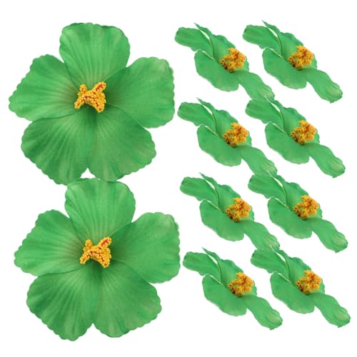 LRXIYODE 10 Stück Teiliges Künstliche Hibiskusblüten für Hochzeiten und Sommerfeste Realistische Deko für Hawaiianische Themenpartys und Feierlichkeiten von LRXIYODE