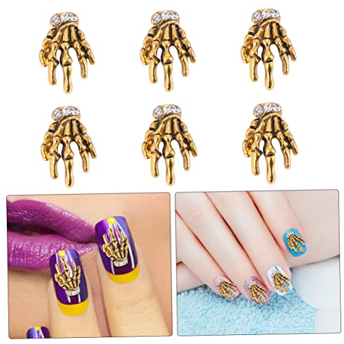 LRXIYODE 10 Stück Teiliges Nagelkunstset Alloy Skelett Hand Nagelbohrer Maniküre Diy Dekoration Langlebig und Vielseitig für Natürliche und Künstliche Nägel und Salongebrauch von LRXIYODE